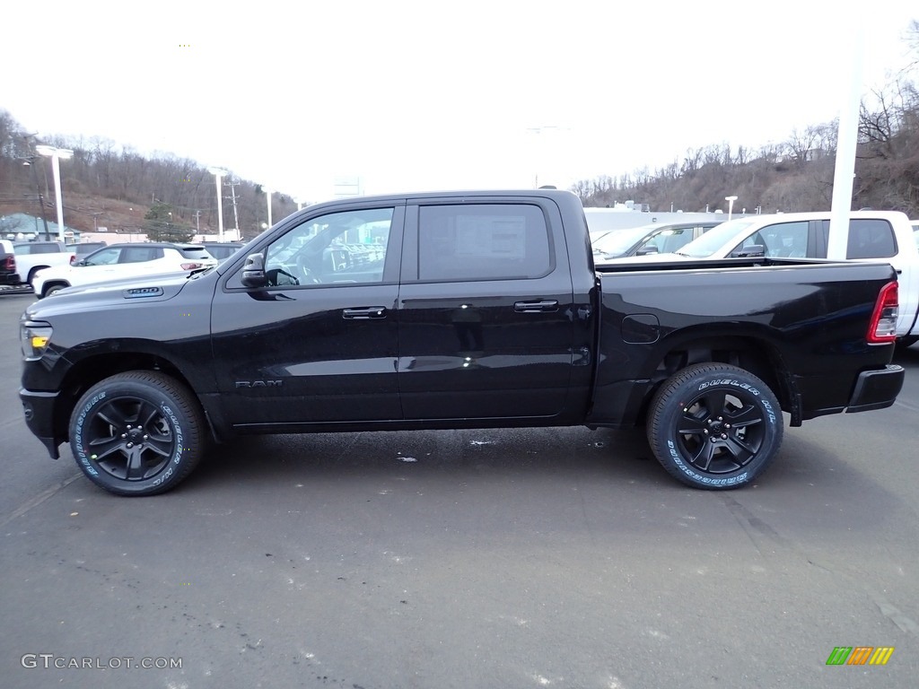 Diamond Black Crystal Pearl 2023 Ram 1500 Big Horn Night Edition Crew Cab 4x4 Exterior Photo #145631456