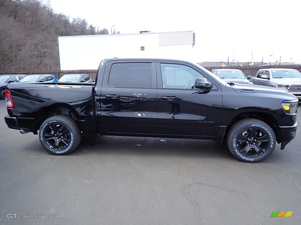 Diamond Black Crystal Pearl 2023 Ram 1500 Big Horn Night Edition Crew Cab 4x4 Exterior Photo #145631561