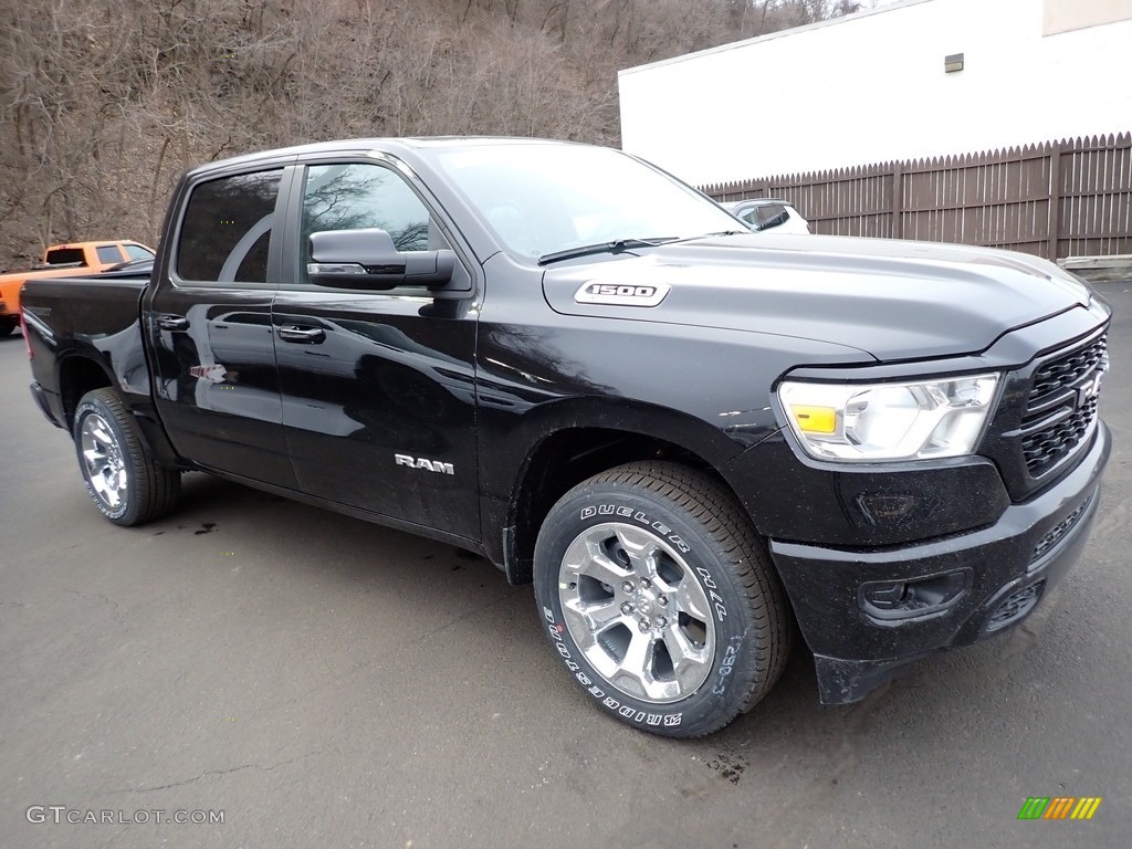 Diamond Black Crystal Pearl 2023 Ram 1500 Big Horn Crew Cab 4x4 Exterior Photo #145632425
