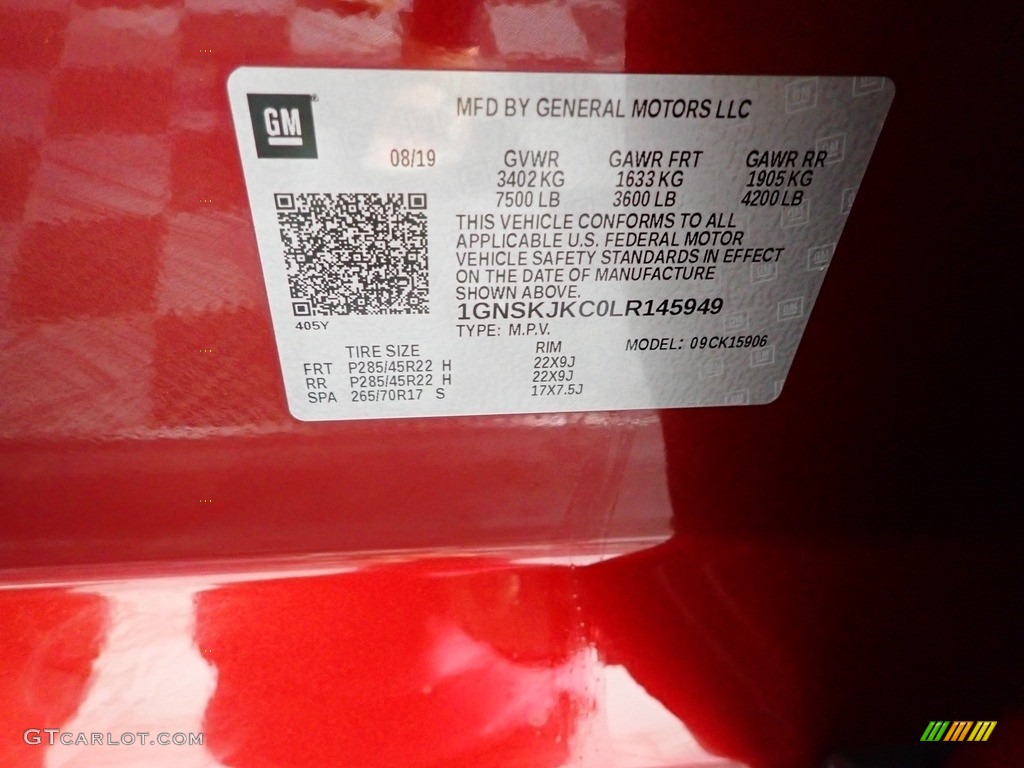 2020 Suburban Premier 4WD - Siren Red Tintcoat / Cocoa/­Dune photo #38