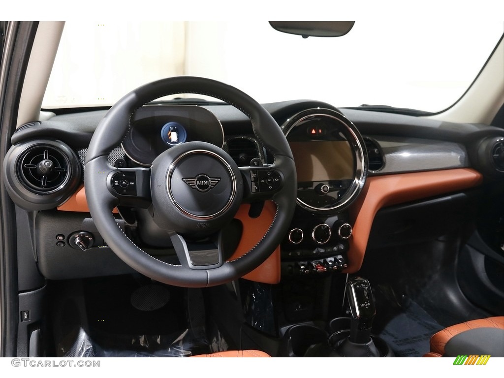 2023 Mini Hardtop Cooper S 4 Door Chesterfield/Malt Brown Dashboard Photo #145634342