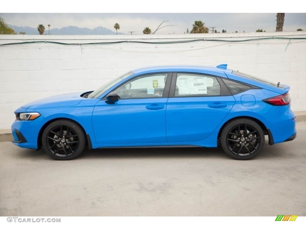 Boost Blue Pearl 2023 Honda Civic Sport Hatchback Exterior Photo #145636043