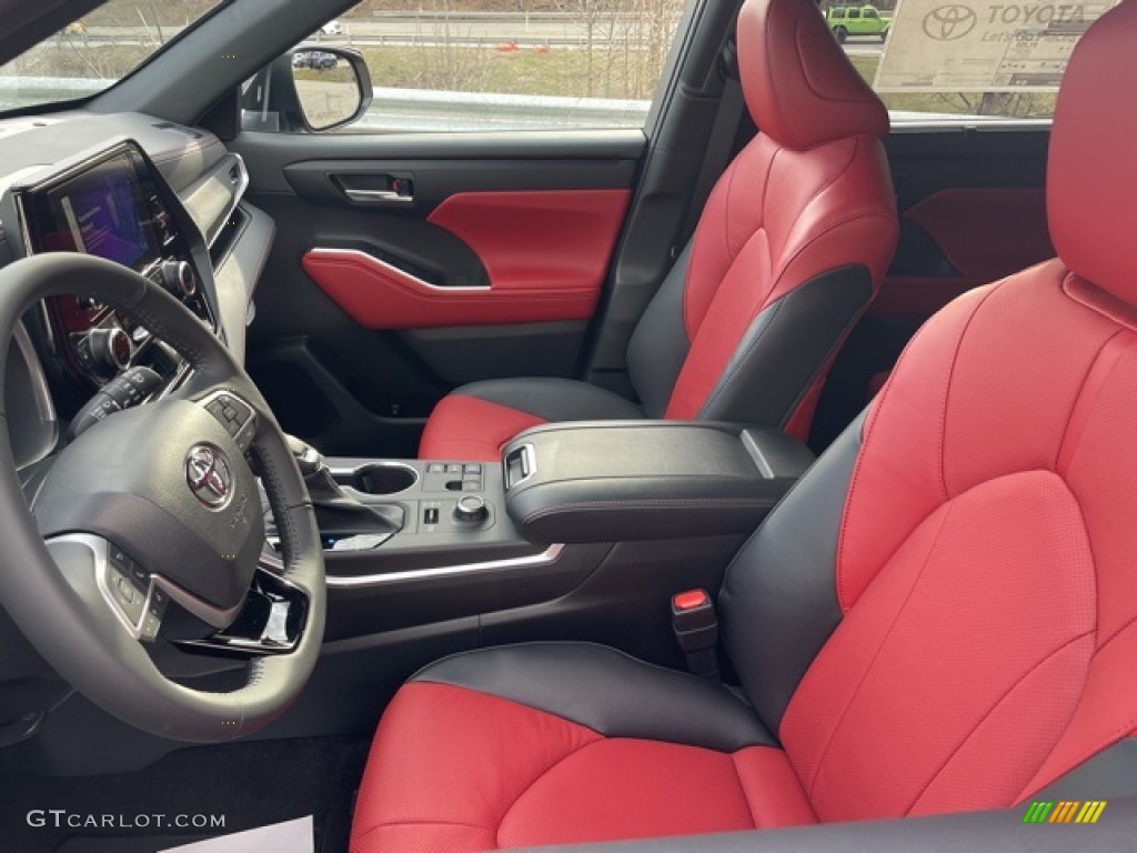 Cockpit Red Interior 2023 Toyota Highlander XSE AWD Photo #145637333