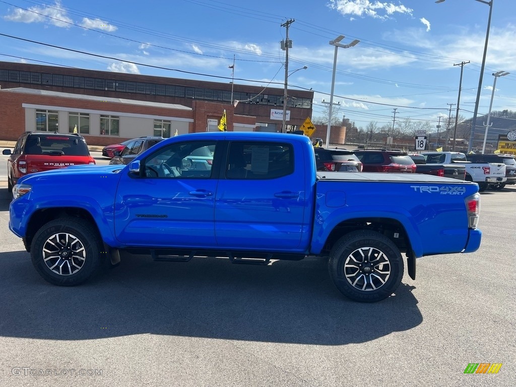 2021 Tacoma TRD Sport Double Cab 4x4 - Voodoo Blue / TRD Cement/Black photo #5