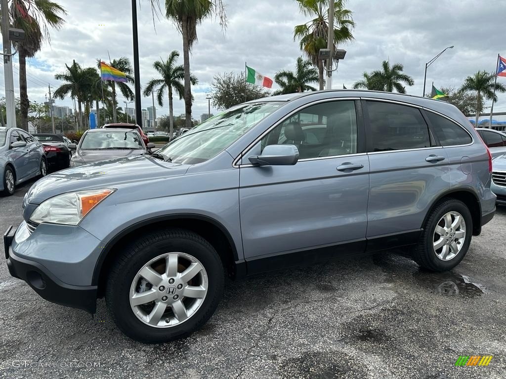 2008 CR-V EX-L - Glacier Blue Metallic / Gray photo #5
