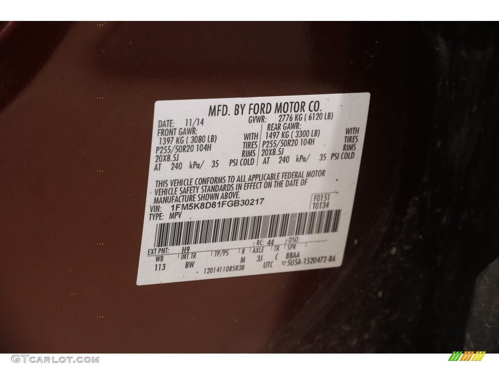 2015 Explorer XLT 4WD - Bronze Fire / Charcoal Black photo #23