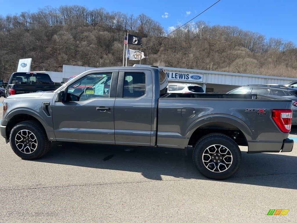 Carbonized Gray Metallic 2023 Ford F150 STX SuperCab 4x4 Exterior Photo #145638329
