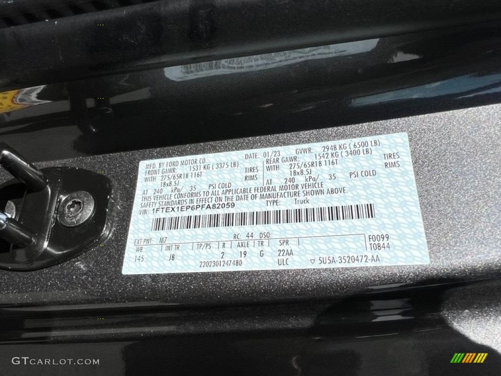 2023 Ford F150 STX SuperCab 4x4 Color Code Photos
