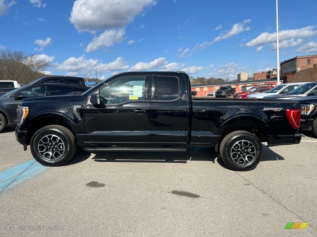 Agate Black Metallic 2023 Ford F150 XLT SuperCab 4x4 Exterior Photo #145638803