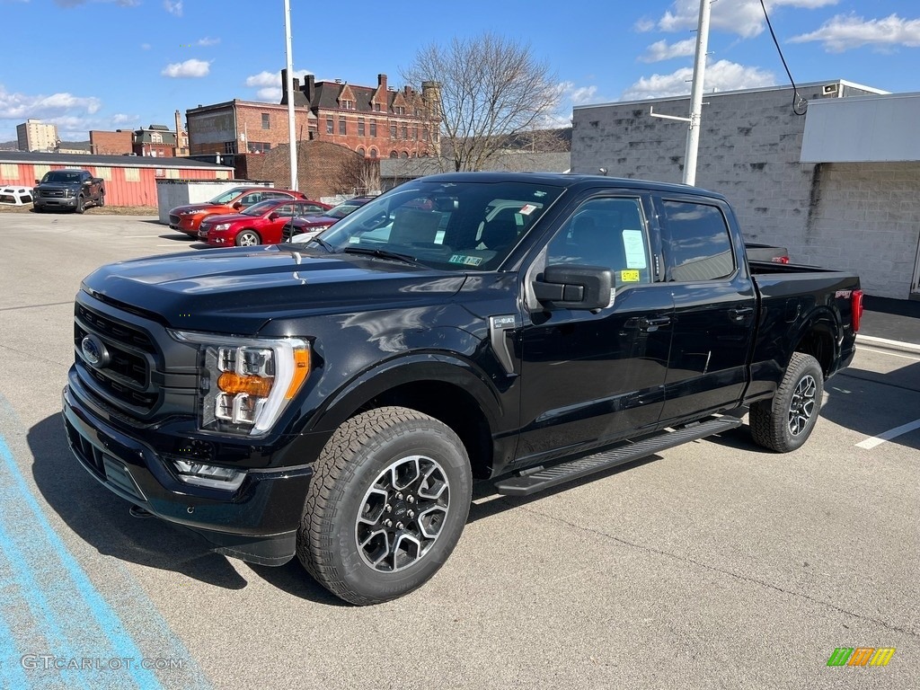Agate Black Metallic 2023 Ford F150 XLT SuperCrew 4x4 Exterior Photo #145639292