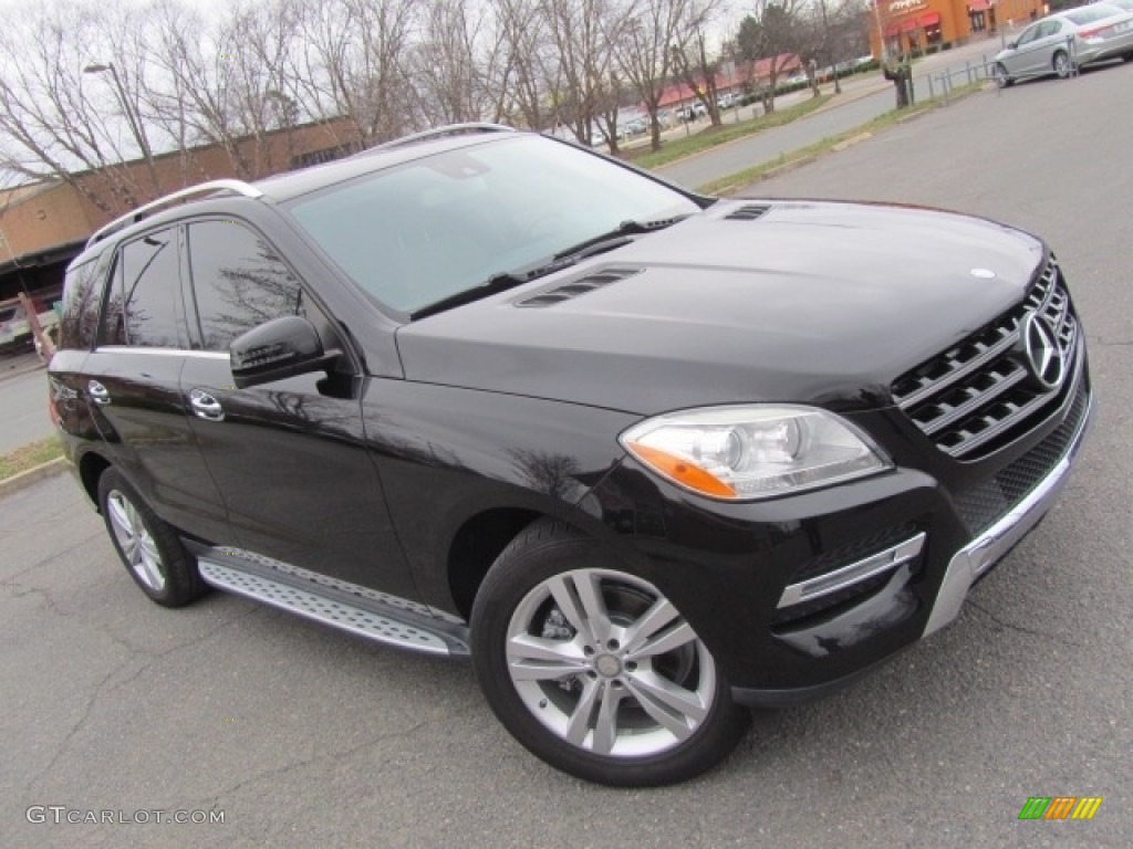 2014 ML 350 4Matic - Black / Almond Beige photo #3