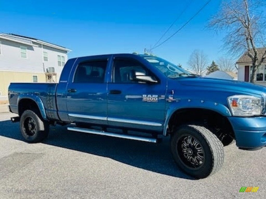2006 Ram 2500 Laramie Mega Cab 4x4 - Atlantic Blue Pearl / Khaki photo #7