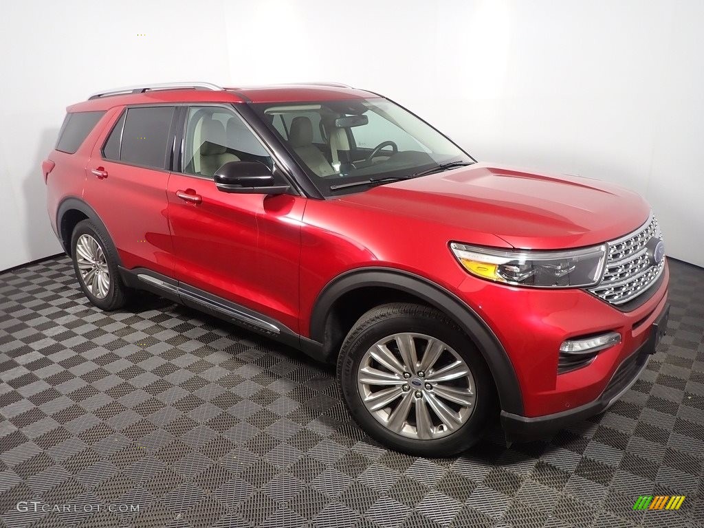 2020 Explorer Limited 4WD - Rapid Red Metallic / Sandstone photo #5