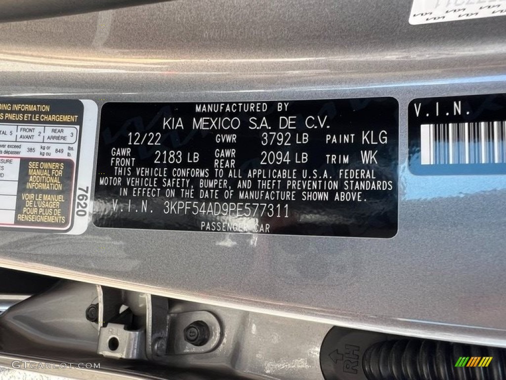 2023 Forte Color Code KLG for Steel Gray Photo #145642694