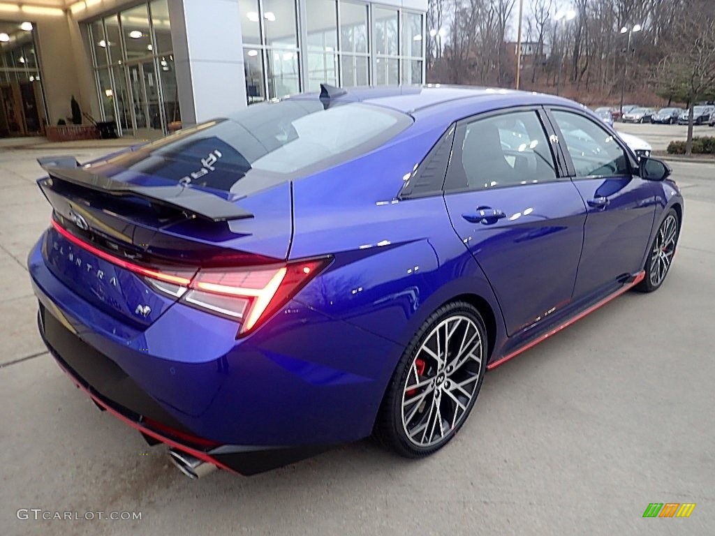 Intense Blue 2023 Hyundai Elantra N Standard Elantra N Model Exterior Photo #145643877