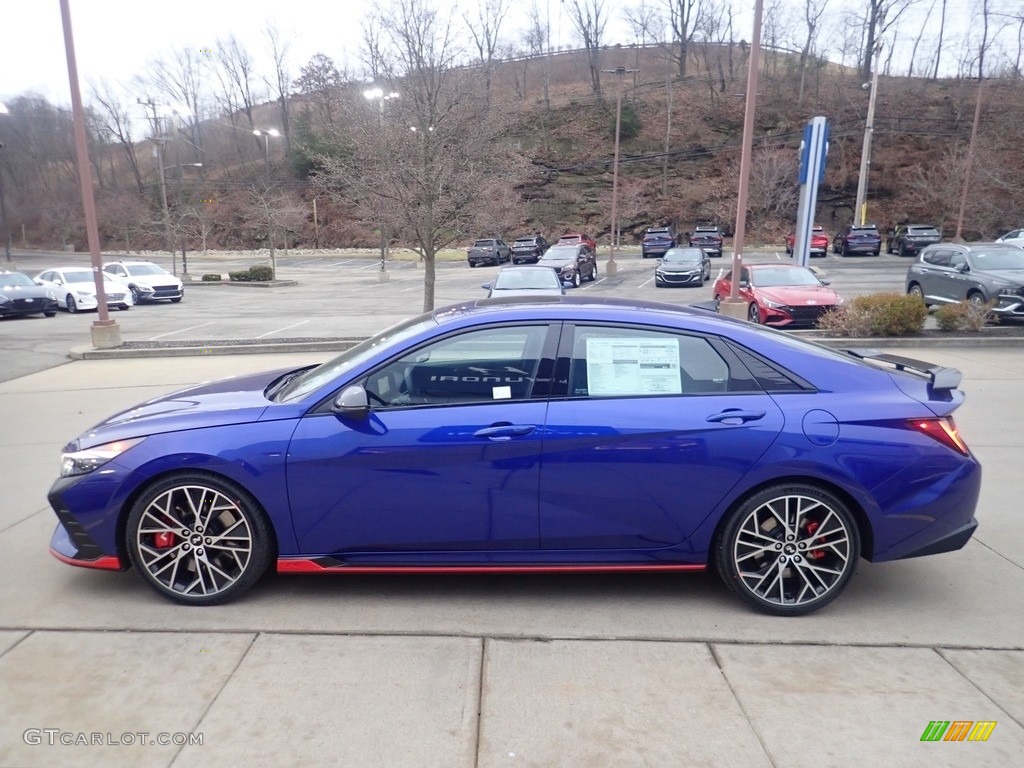 Intense Blue 2023 Hyundai Elantra N Standard Elantra N Model Exterior Photo #145643971