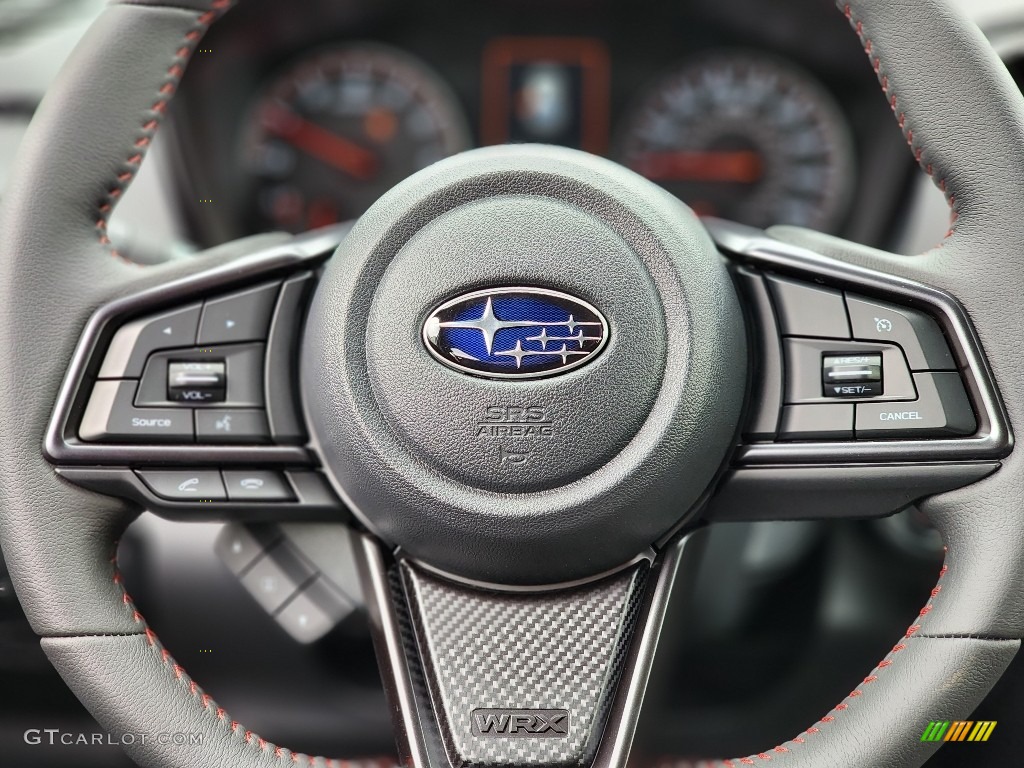 2022 Subaru WRX Limited Black Ultrasuede w/Red stitching Steering Wheel Photo #145644133