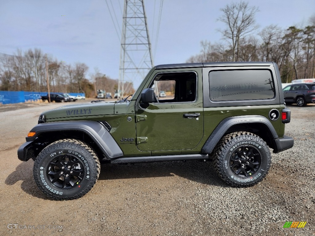 2023 Wrangler Willys 4x4 - Sarge Green / Black photo #3