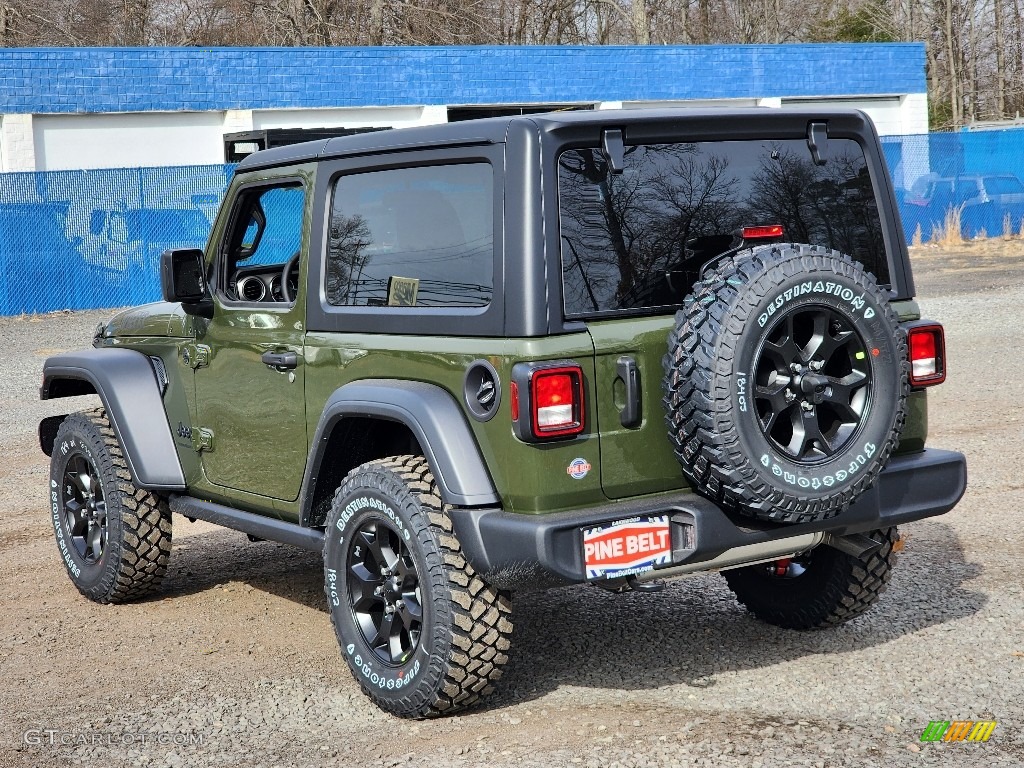 2023 Wrangler Willys 4x4 - Sarge Green / Black photo #4