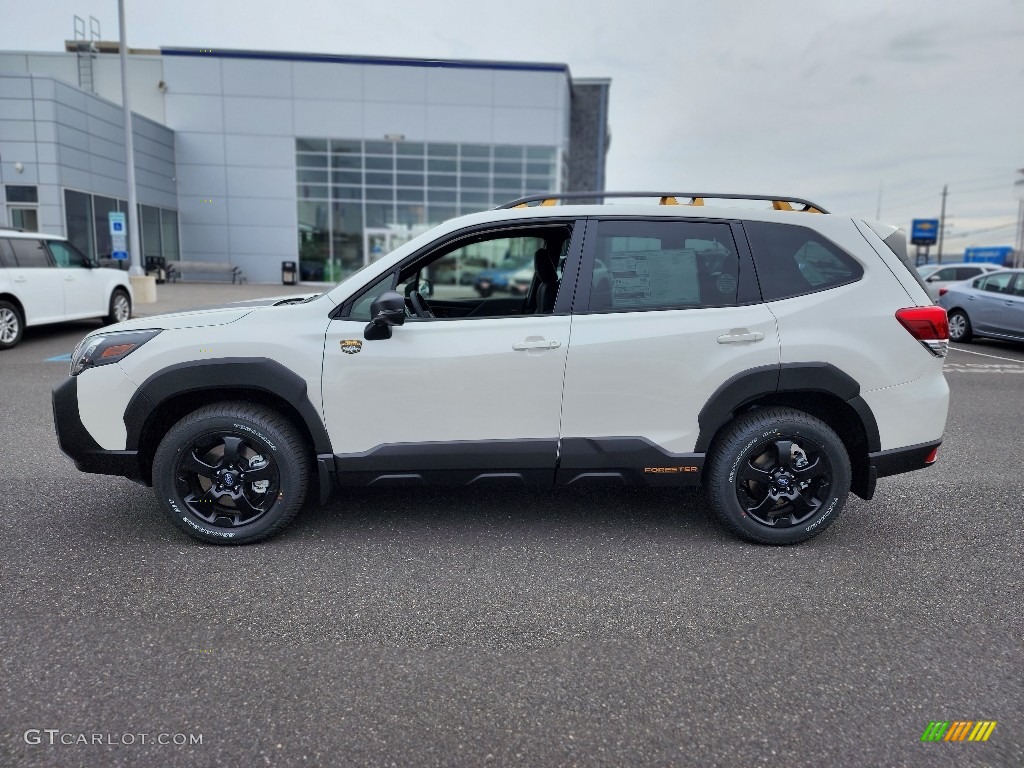 Crystal White Pearl 2023 Subaru Forester Wilderness Exterior Photo #145645033