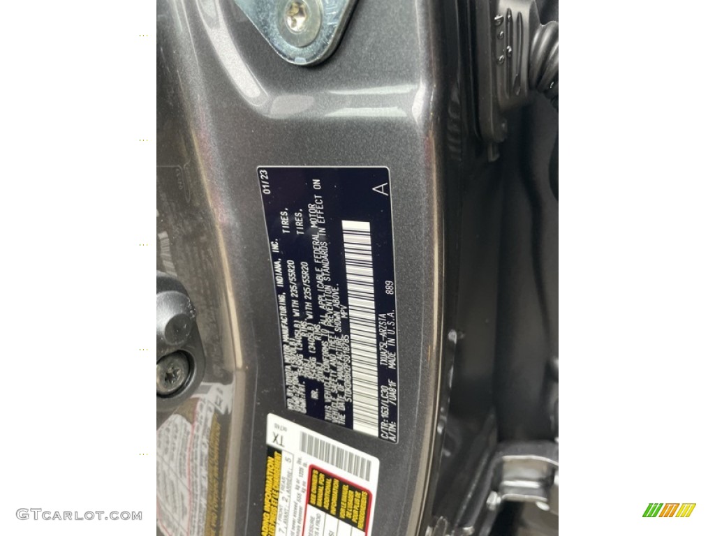 2023 Toyota Highlander XSE AWD Color Code Photos