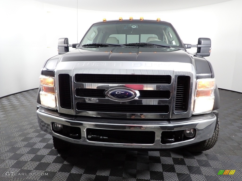 2008 F450 Super Duty Lariat Crew Cab 4x4 Dually - Black / Medium Stone Grey photo #5