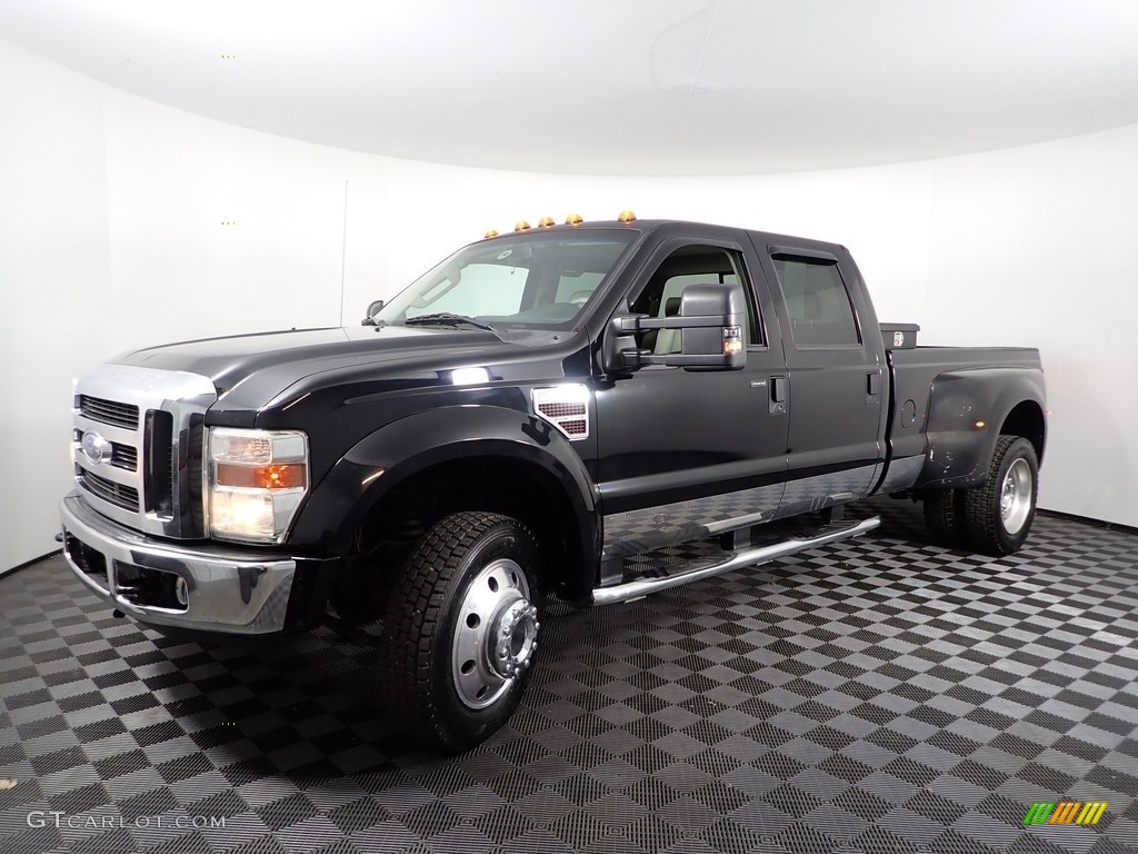2008 F450 Super Duty Lariat Crew Cab 4x4 Dually - Black / Medium Stone Grey photo #6