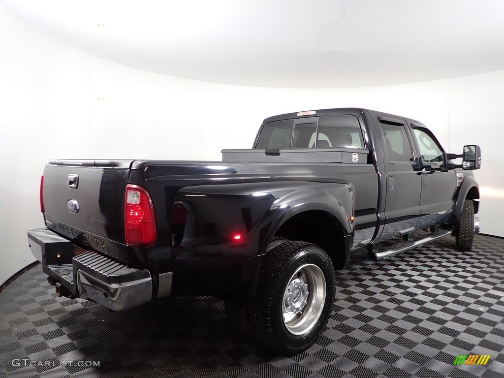 2008 F450 Super Duty Lariat Crew Cab 4x4 Dually - Black / Medium Stone Grey photo #9