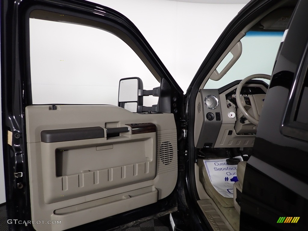 2008 F450 Super Duty Lariat Crew Cab 4x4 Dually - Black / Medium Stone Grey photo #10