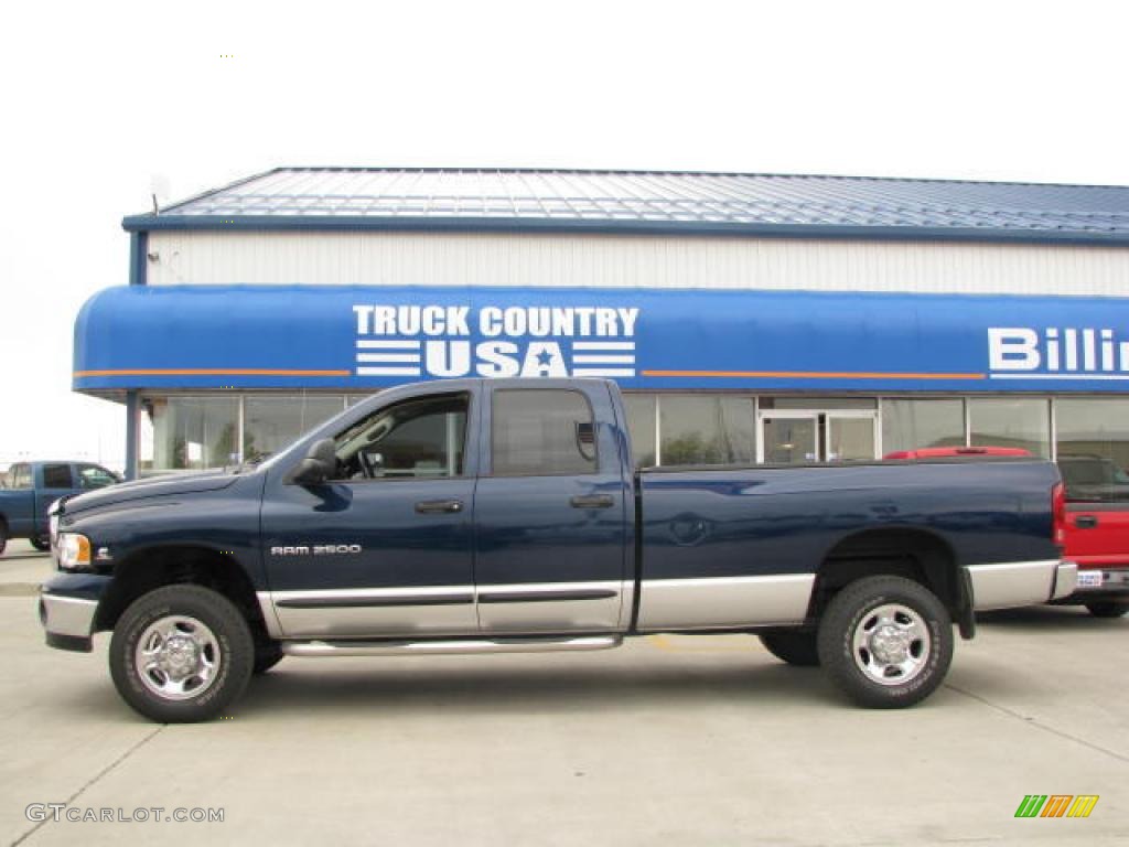 2005 Ram 2500 SLT Quad Cab 4x4 - Patriot Blue Pearl / Dark Slate Gray photo #1