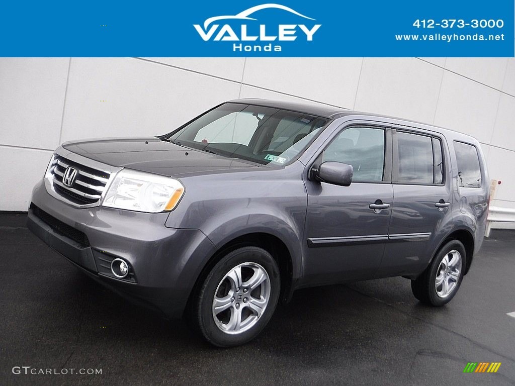 2014 Pilot EX 4WD - Modern Steel Metallic / Gray photo #1