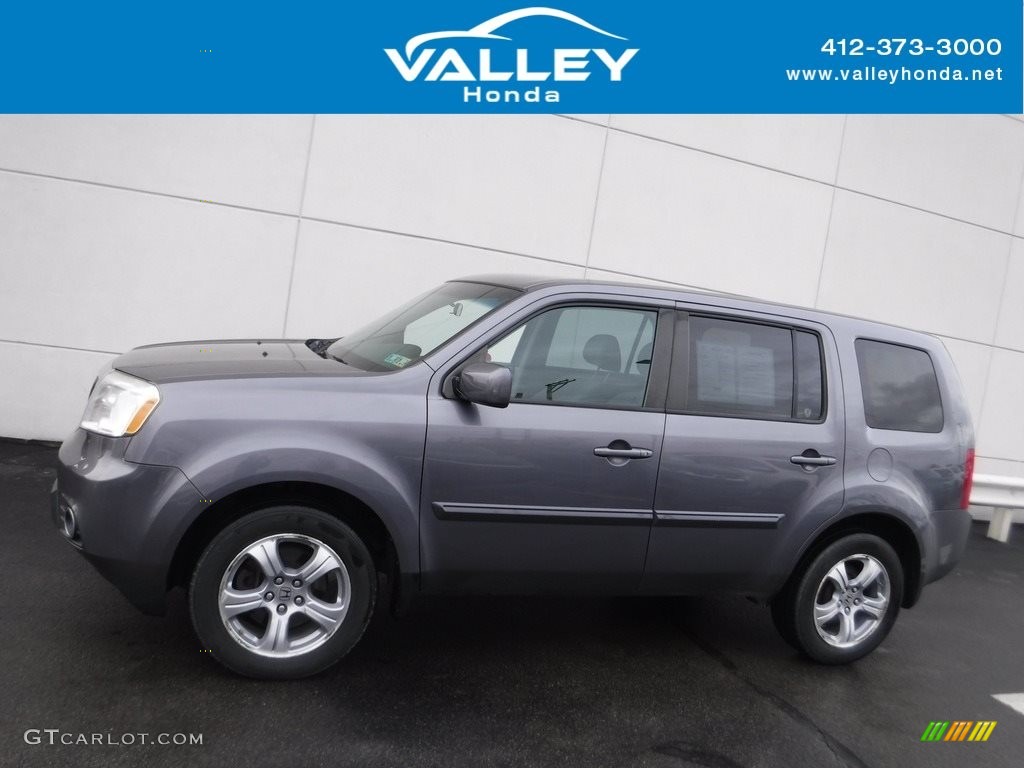 2014 Pilot EX 4WD - Modern Steel Metallic / Gray photo #2
