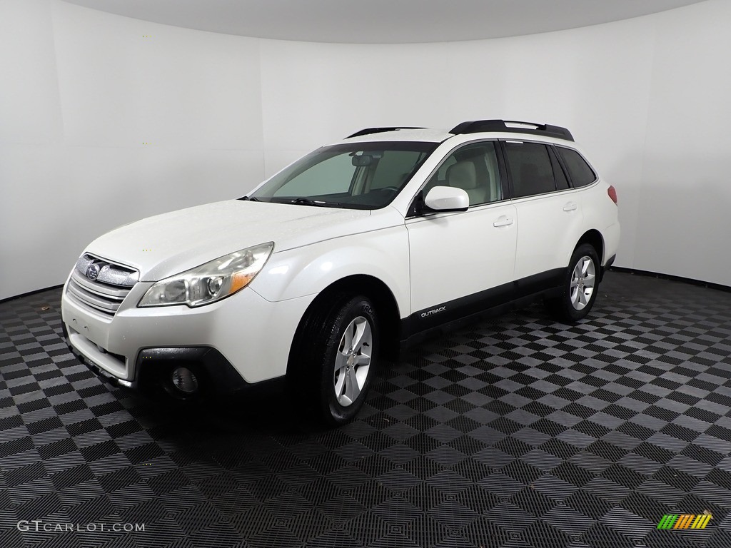 2014 Outback 2.5i Premium - Satin White Pearl / Ivory photo #5