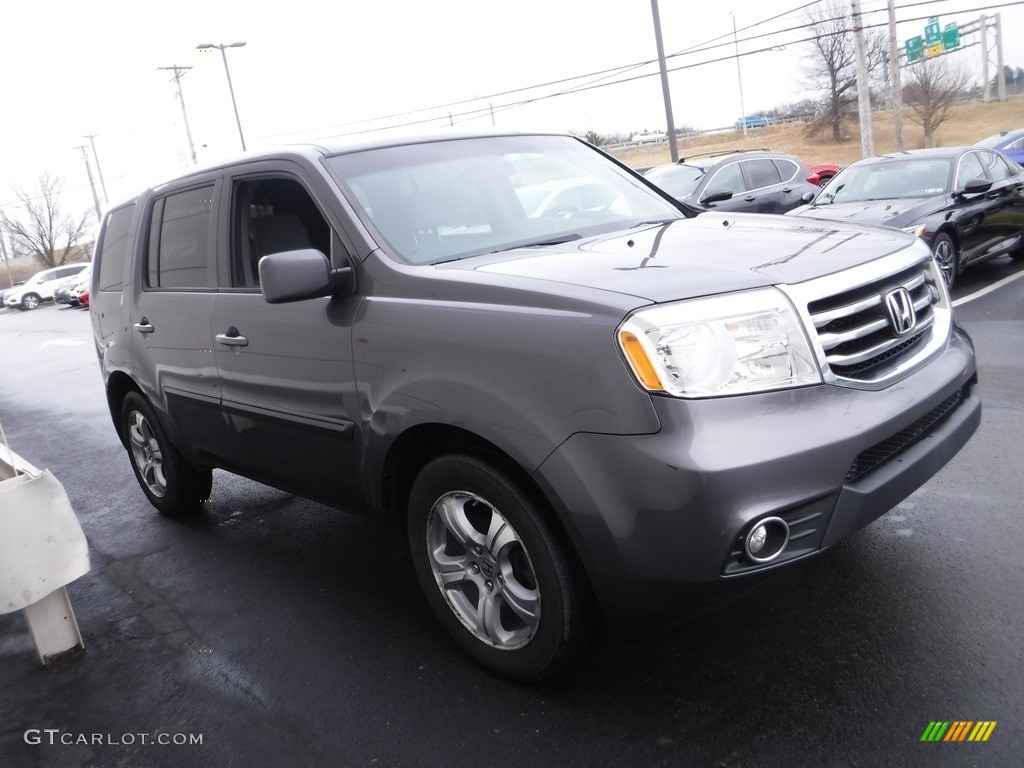 2014 Pilot EX 4WD - Modern Steel Metallic / Gray photo #4