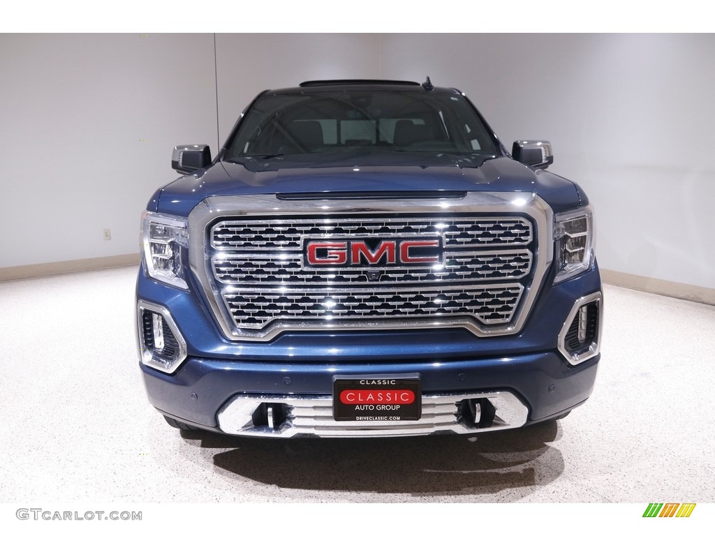 2019 Sierra 1500 Denali Crew Cab 4WD - Pacific Blue Metallic / Dark Walnut/­Dark Ash Grey photo #2