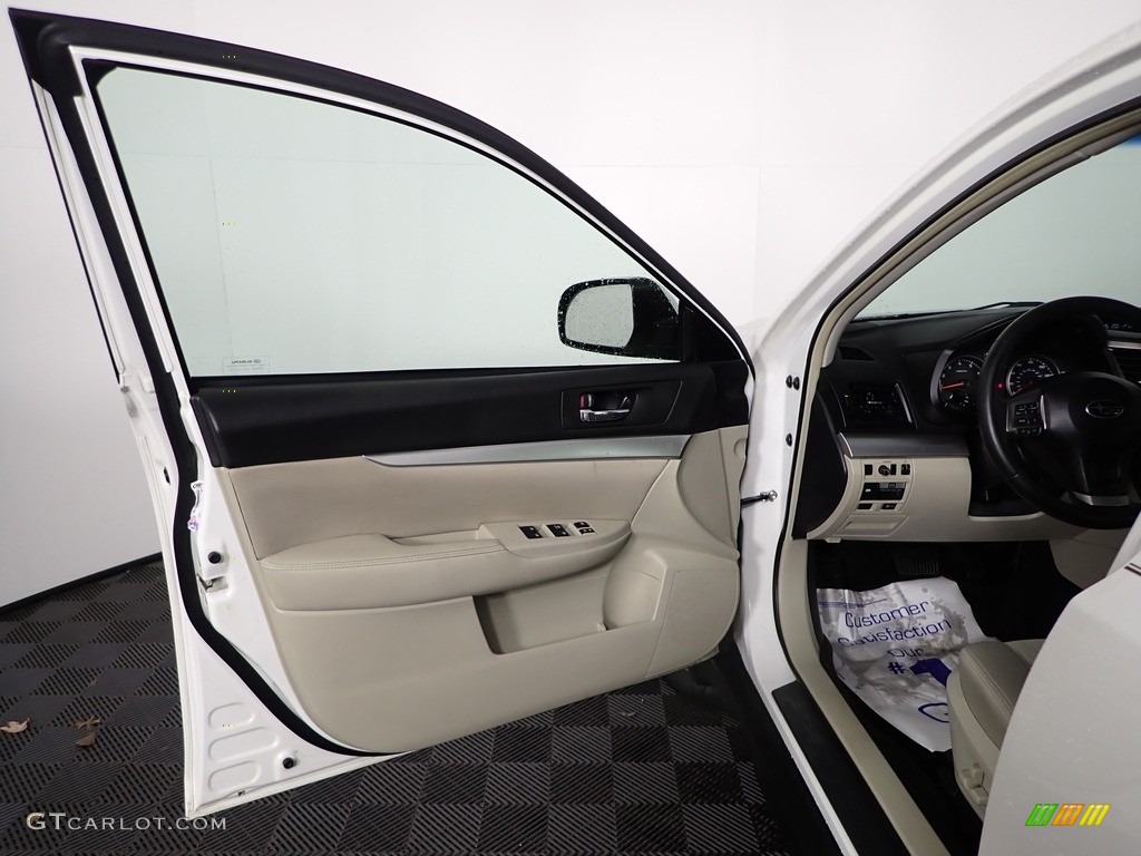 2014 Outback 2.5i Premium - Satin White Pearl / Ivory photo #11