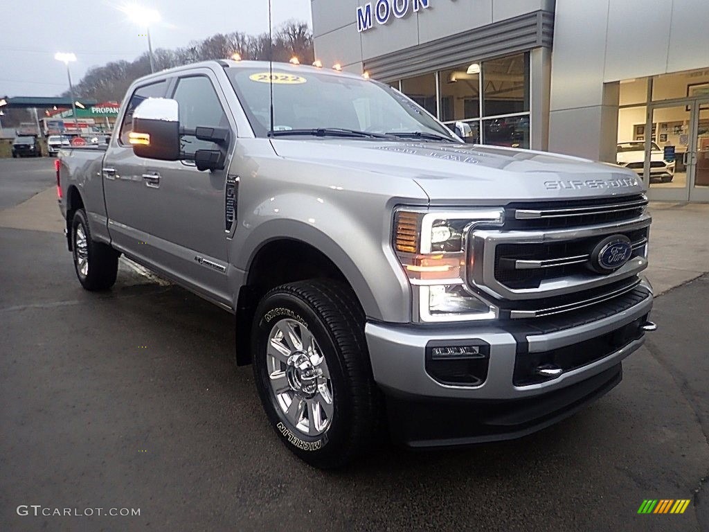 2022 F350 Super Duty Platinum Crew Cab 4x4 - Iconic Silver / Black Onyx photo #9