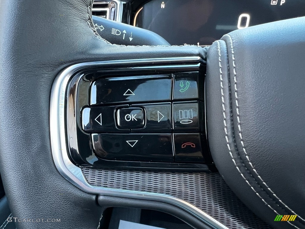 2023 Jeep Grand Wagoneer Obsidian 4x4 Global Black Steering Wheel Photo #145649080