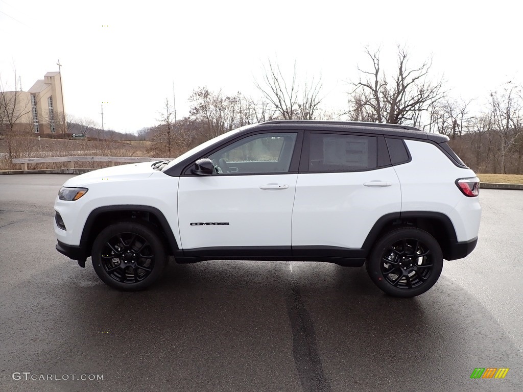 Bright White 2022 Jeep Compass Altitude 4x4 Exterior Photo #145649107