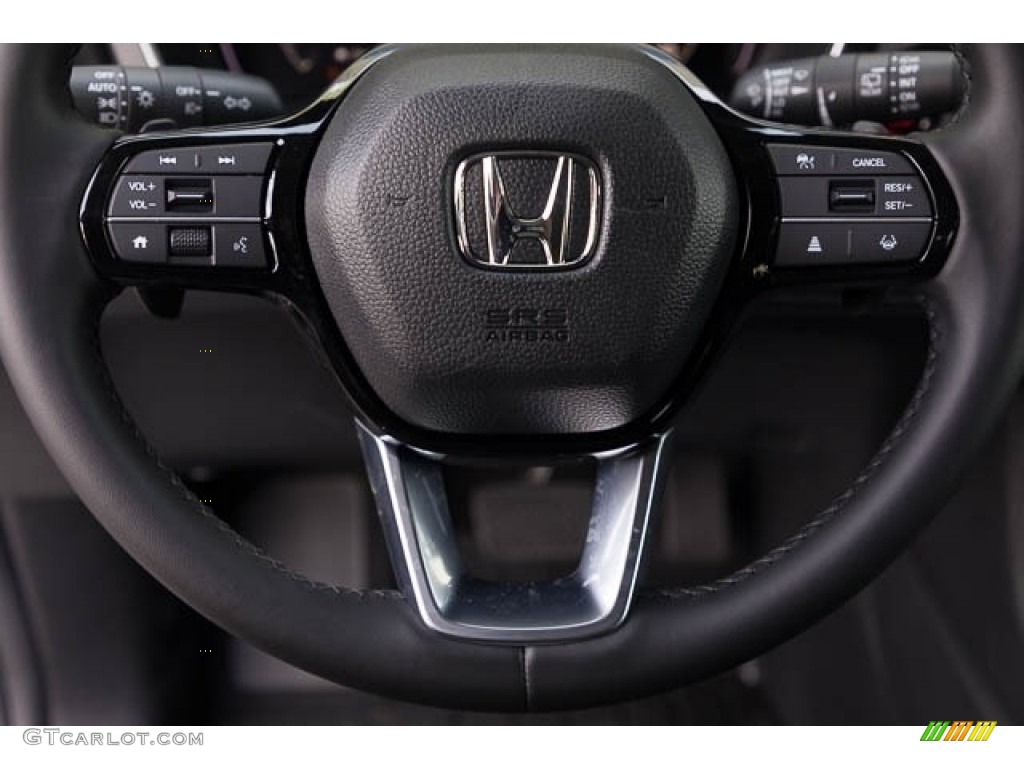 2023 Honda Pilot EX-L Black Steering Wheel Photo #145650937