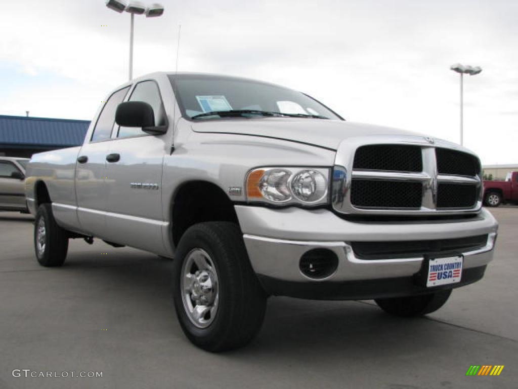 Bright Silver Metallic 2005 Dodge Ram 2500 SLT Quad Cab 4x4 Exterior Photo #14565102