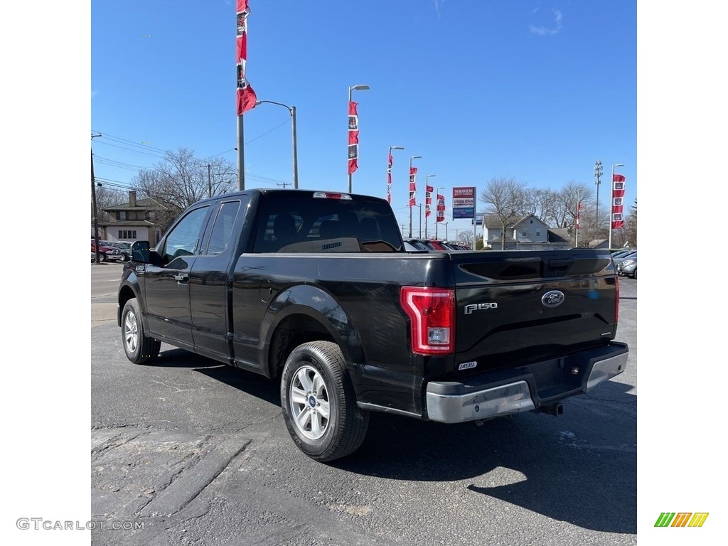 2016 F150 XLT SuperCab - Shadow Black / Medium Earth Gray photo #3