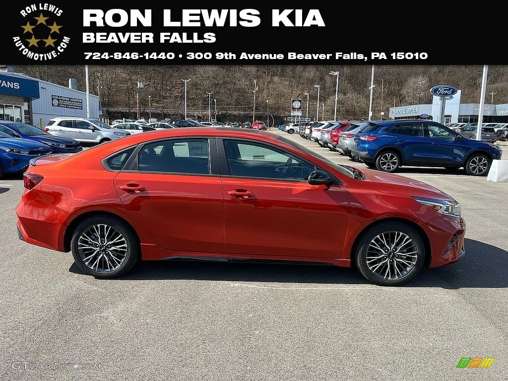 2023 Forte GT-Line - Fire Orange / Black photo #1