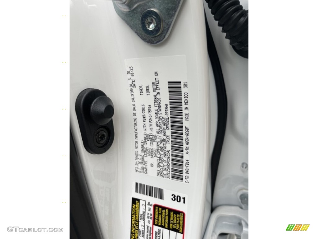 2023 Tacoma Color Code 040 for Ice Cap Photo #145652422