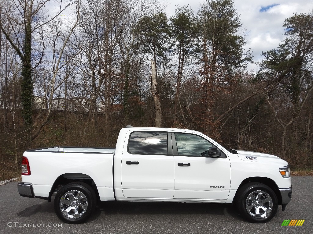 Bright White 2023 Ram 1500 Big Horn Crew Cab 4x4 Exterior Photo #145653736
