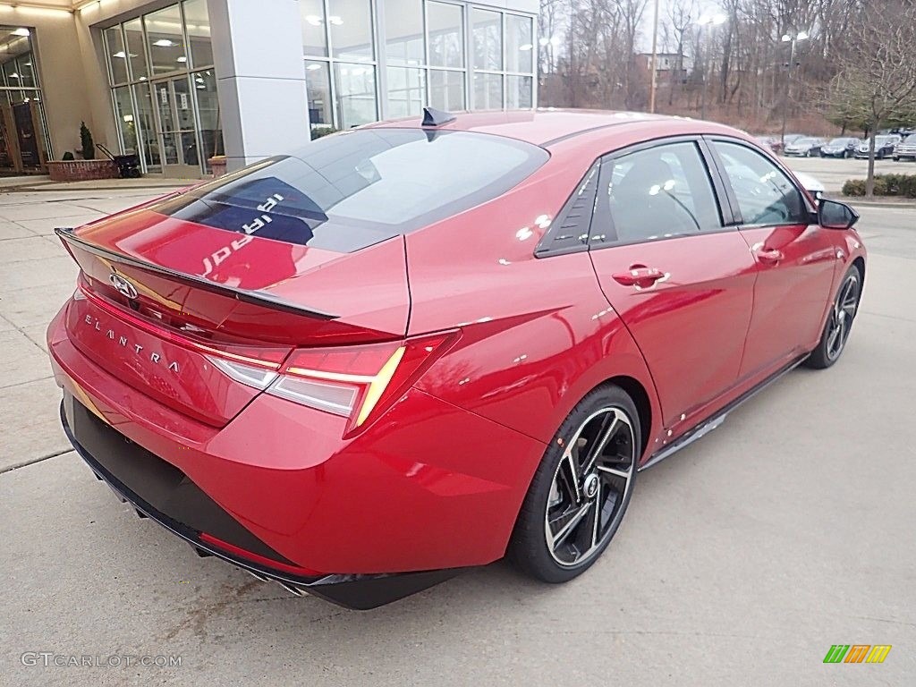 2023 Elantra N-Line - Scarlet Red Pearl / Black photo #2