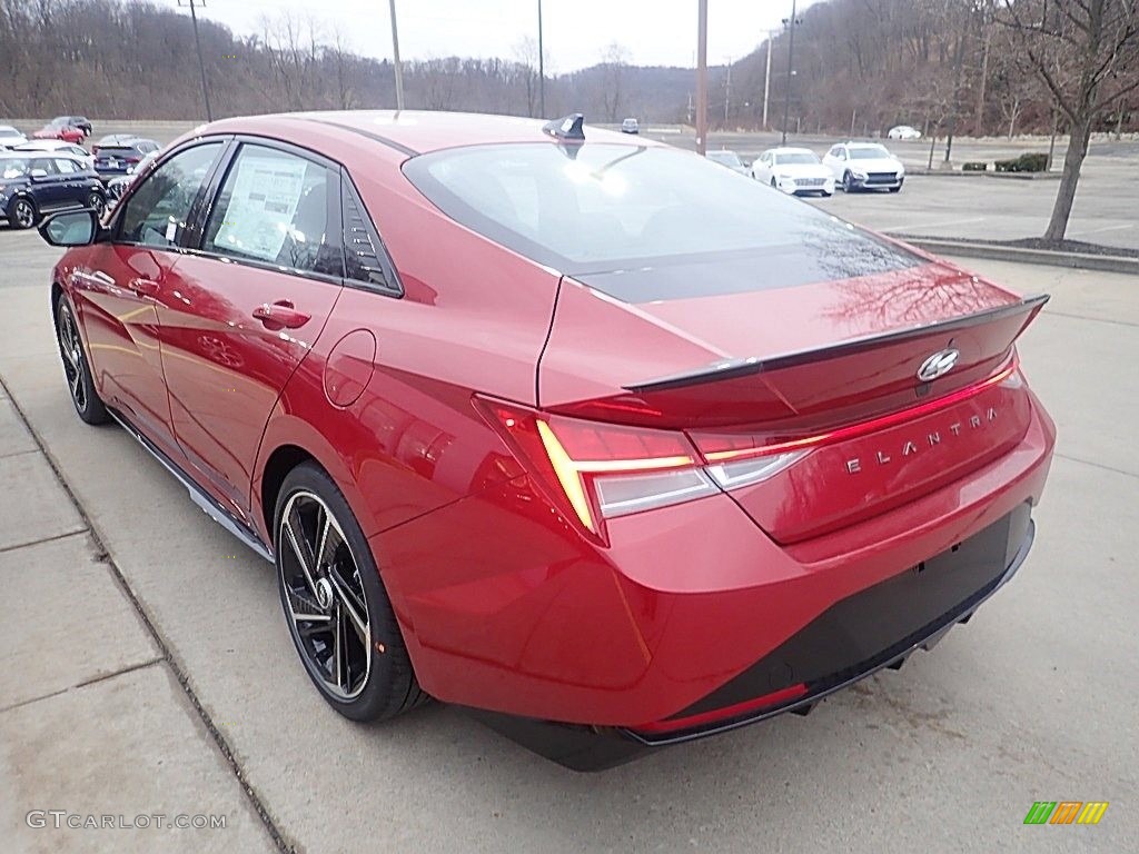 2023 Elantra N-Line - Scarlet Red Pearl / Black photo #5