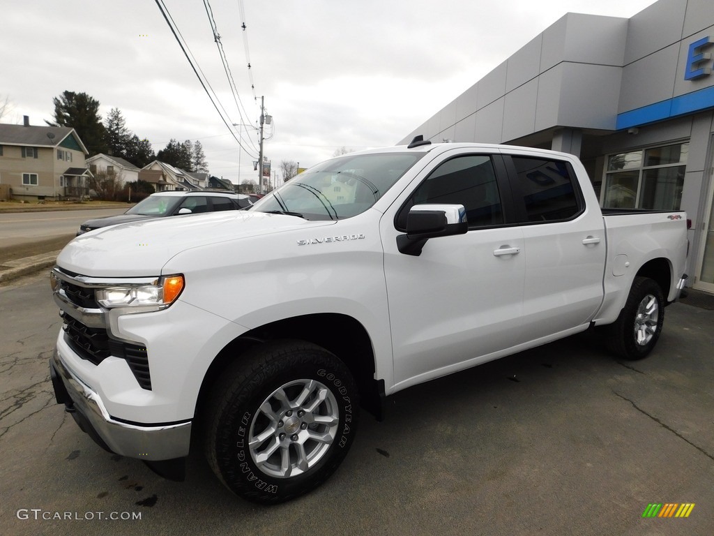 Summit White 2023 Chevrolet Silverado 1500 LT Crew Cab 4x4 Exterior Photo #145654348