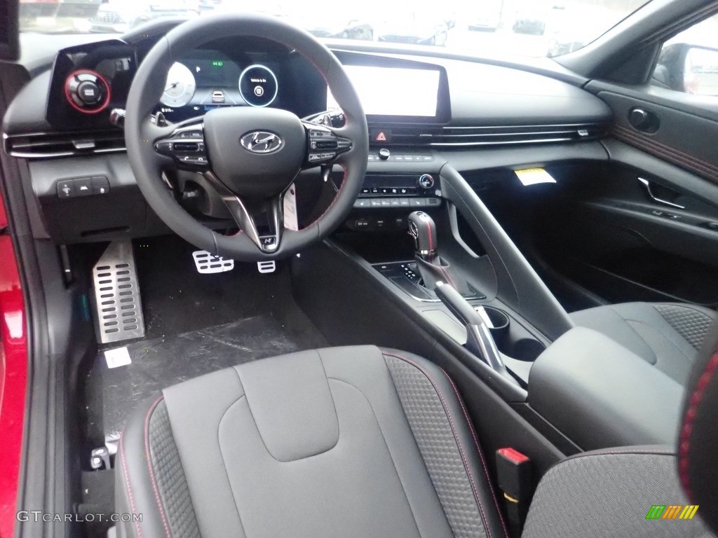 Black Interior 2023 Hyundai Elantra N-Line Photo #145654384