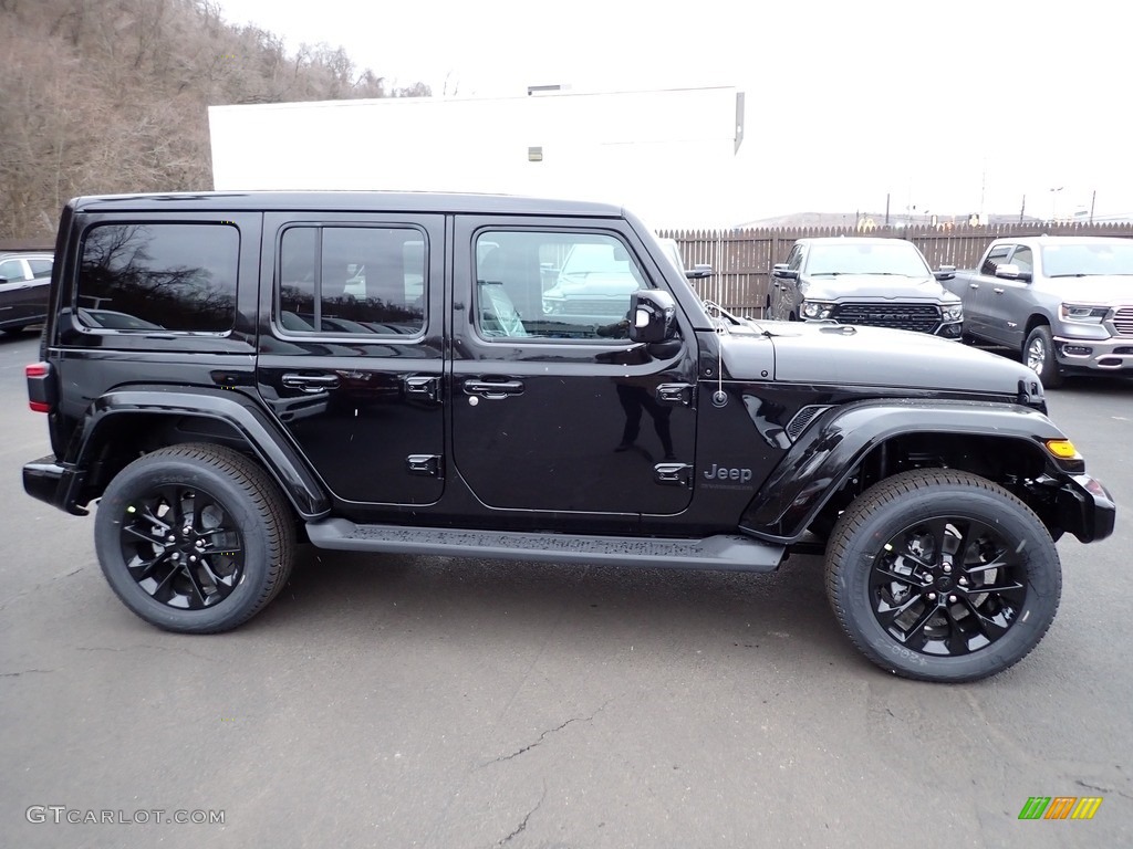 Black 2023 Jeep Wrangler Unlimited High Altitude 4x4 Exterior Photo #145654408